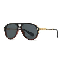 Chloe Flat Top Gradient Lens Pilot Sunglasses
