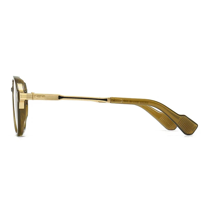 Chloe Flat Top Gradient Lens Pilot Sunglasses