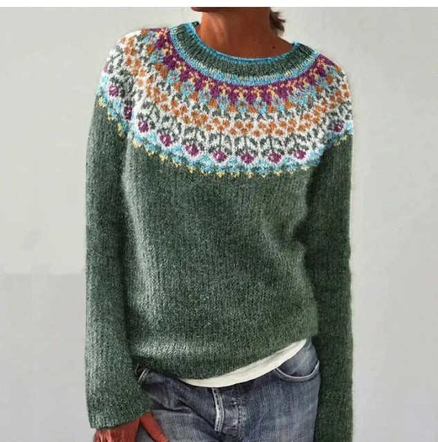 Clemence Multi Stripe Fine Knit Relaxed Crew Neck Jumper