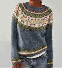Clemence Multi Stripe Fine Knit Relaxed Crew Neck Jumper
