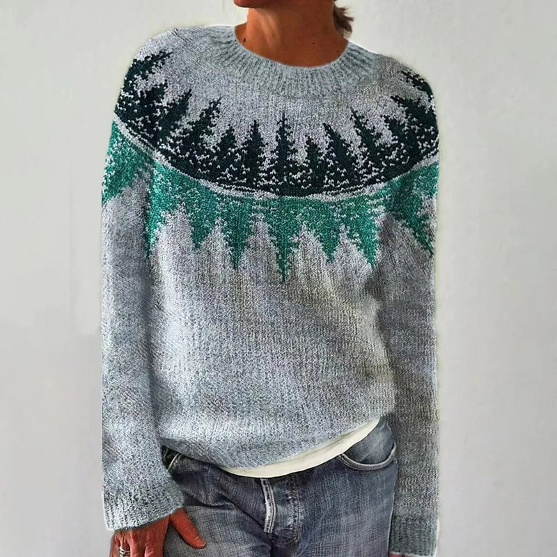 Clemence Multi Stripe Fine Knit Relaxed Crew Neck Jumper
