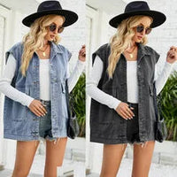 Laurel Deep V Patch Pocket Sleeveless Longline Gilet Waistcoat