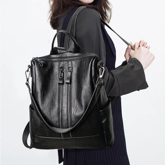 Bianca Anti Theft Back Zip Convertible Day Backpack
