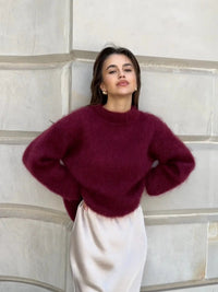 Eira Brushed Soft Oversized Crew Neck Slouch Knit Jumper