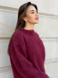 Eira Brushed Soft Oversized Crew Neck Slouch Knit Jumper