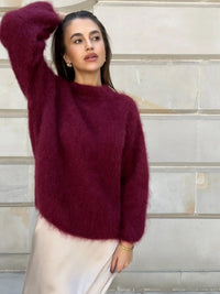 Eira Brushed Soft Oversized Crew Neck Slouch Knit Jumper