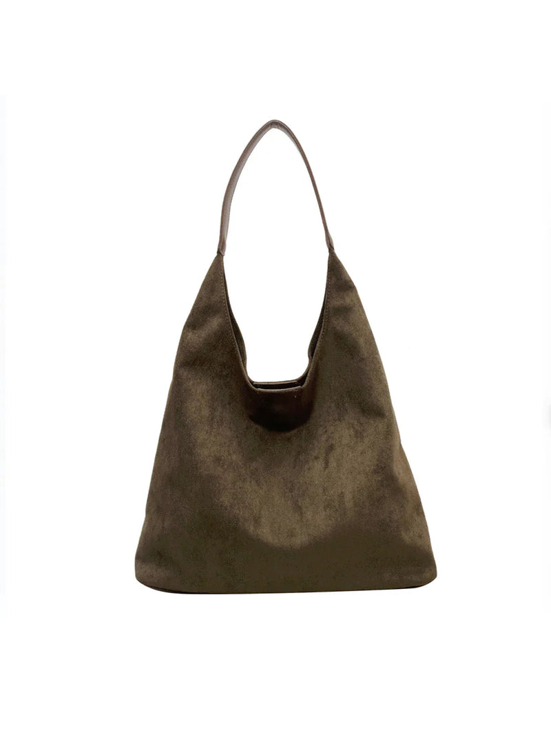 Elise Slouchy Brushed Finish Oversized Hobo Bag