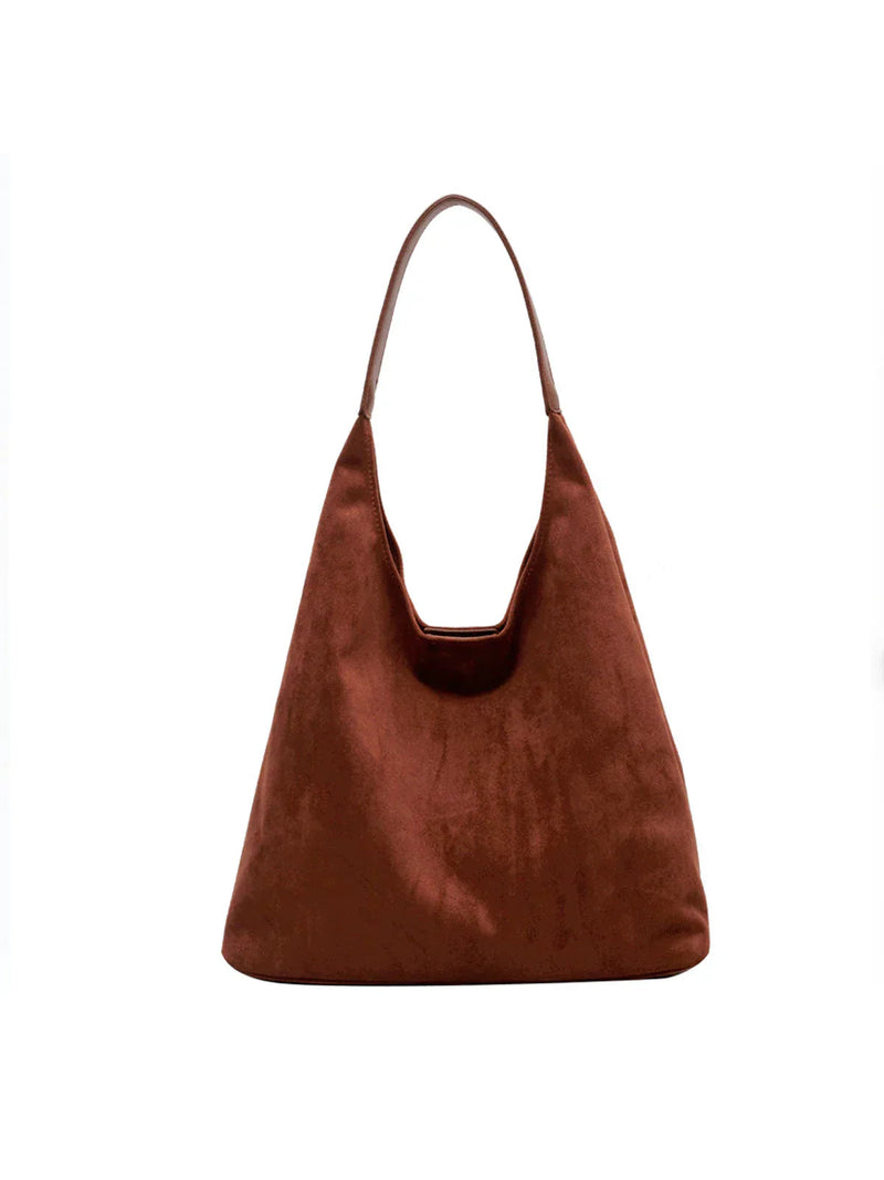 Elise Slouchy Brushed Finish Oversized Hobo Bag