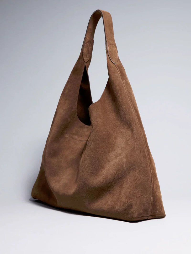 Elise Slouchy Brushed Finish Oversized Hobo Bag