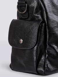 Indie Multi Zip Compartment Slouchy Work Shoulder Bag
