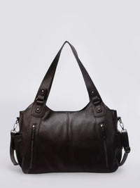 Indie Multi Zip Compartment Slouchy Work Shoulder Bag
