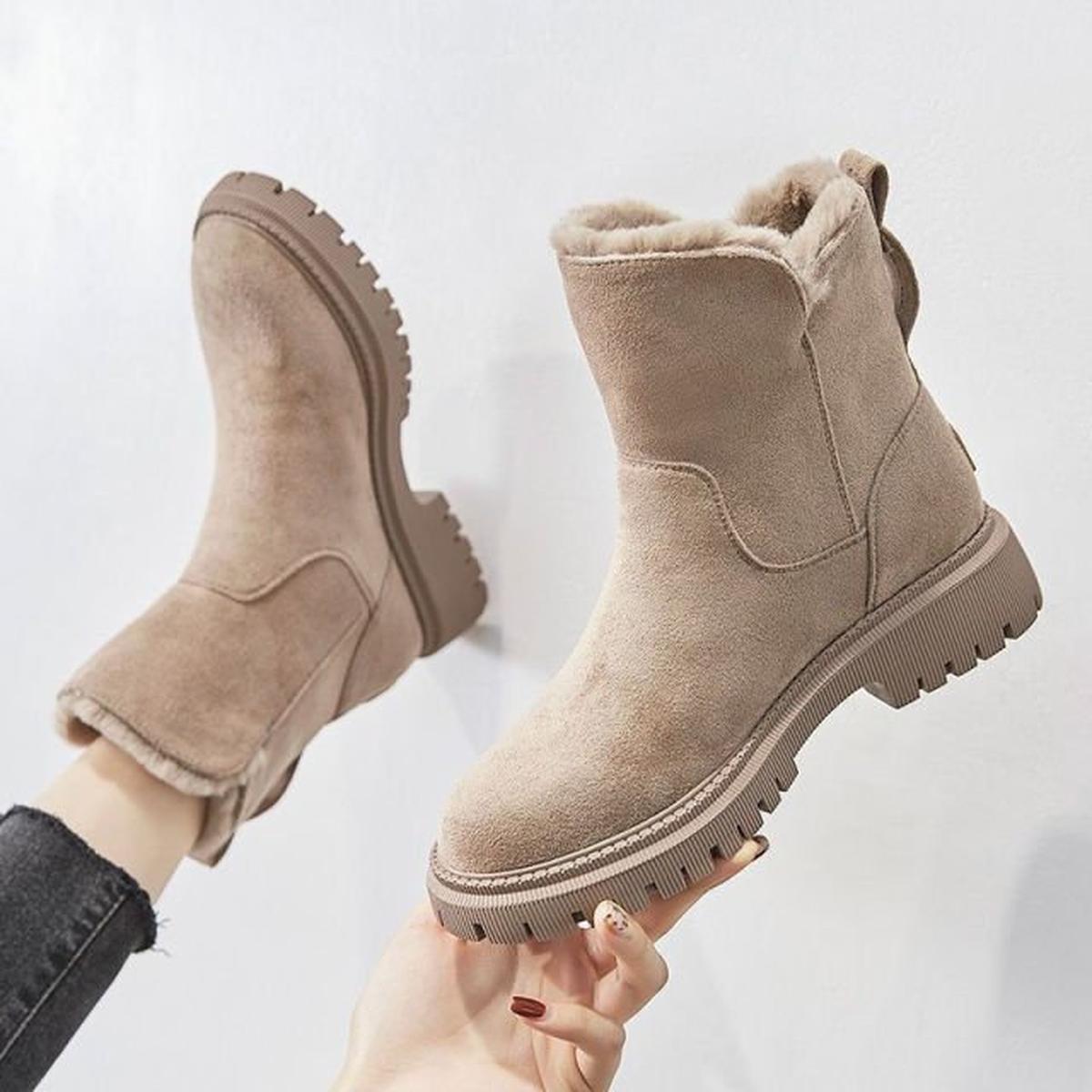 Aurore Faux Fur Lined Side Zip Lug Sole Ankle Winter Boots