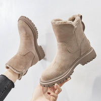 Aurore Faux Fur Lined Side Zip Lug Sole Ankle Winter Boots