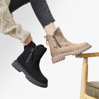 Aurore Faux Fur Lined Side Zip Lug Sole Ankle Winter Boots