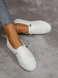 Capucine Clean Low Top Lace Up Everyday Canvas Plimsoll Trainers