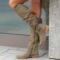 Celestia Soft Slouch Shaft Low Heel Pull On Knee High Boots