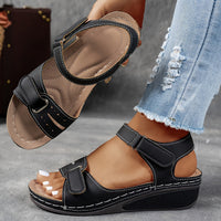 Charline Adjustable Twin Strap Cushioned Wedge Comfort Sandals