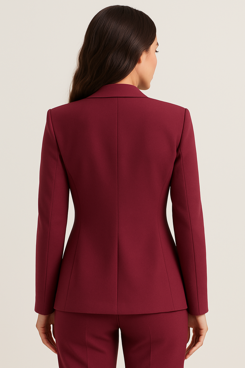Imogen Sharp Notch Lapel Single Button Suit Blazer