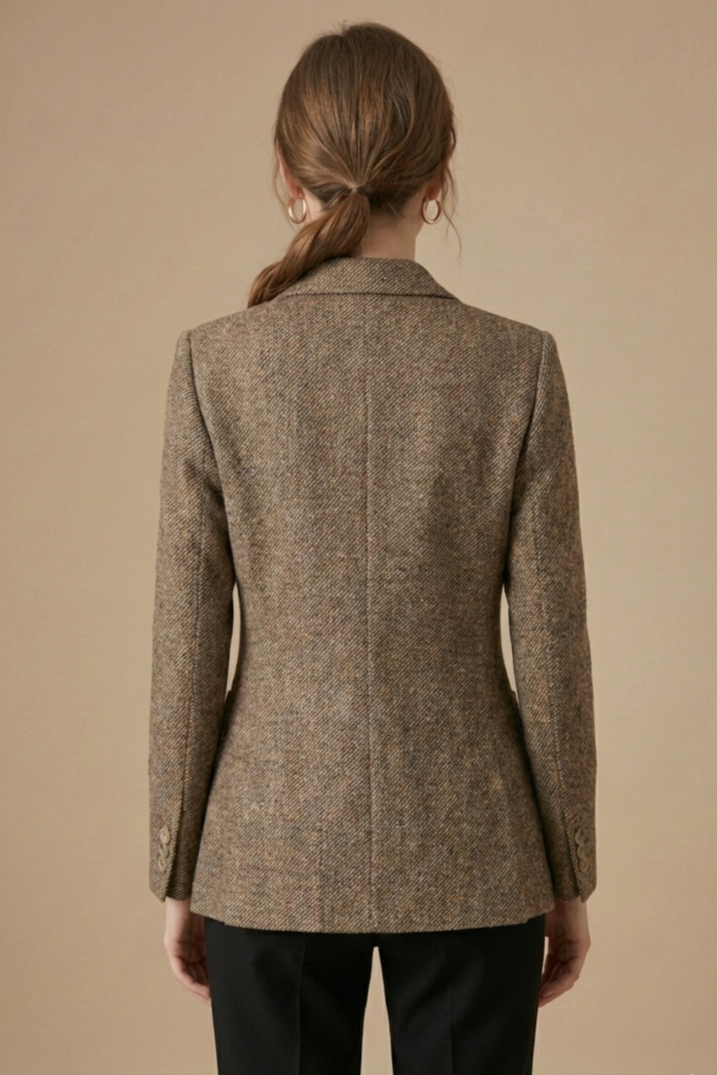 Freya Flecked Herringbone Patch Pocket Country Blazer