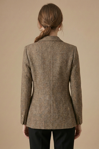 Freya Flecked Herringbone Patch Pocket Country Blazer