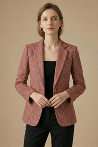 Freya Flecked Herringbone Patch Pocket Country Blazer