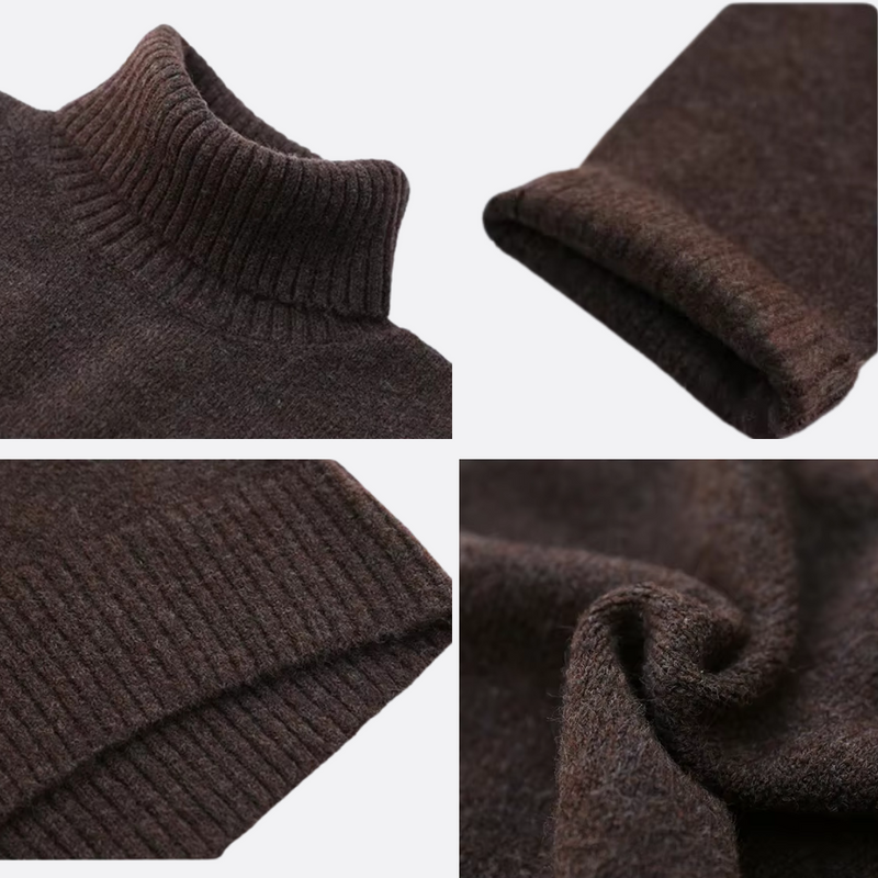 Melisande Deep Rib Oversized Roll Neck Boxy Knit Jumper
