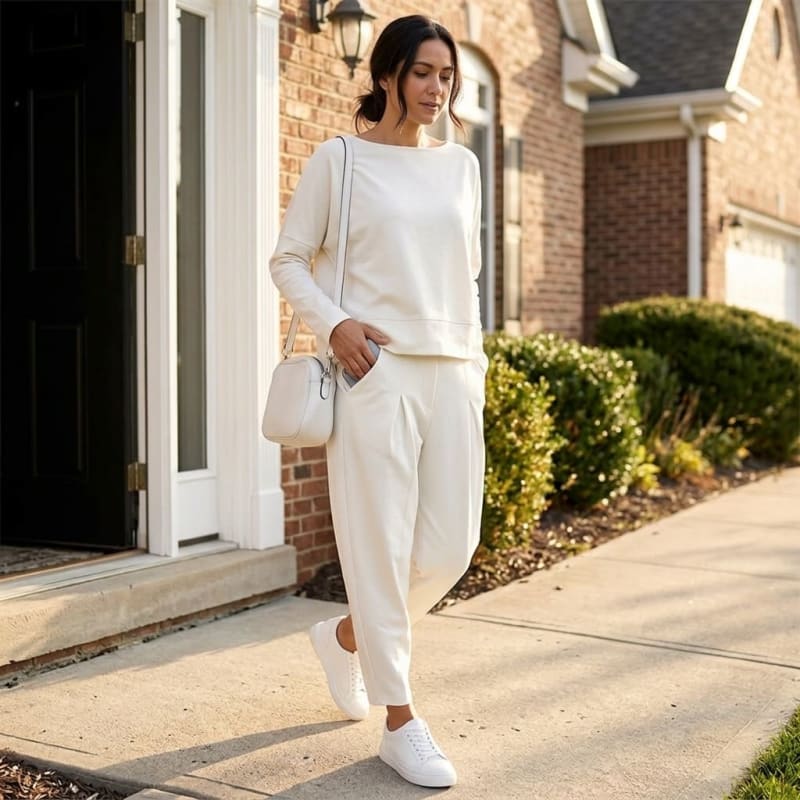 Women's Cotton Two-Piece Lounge Set | Paula_1