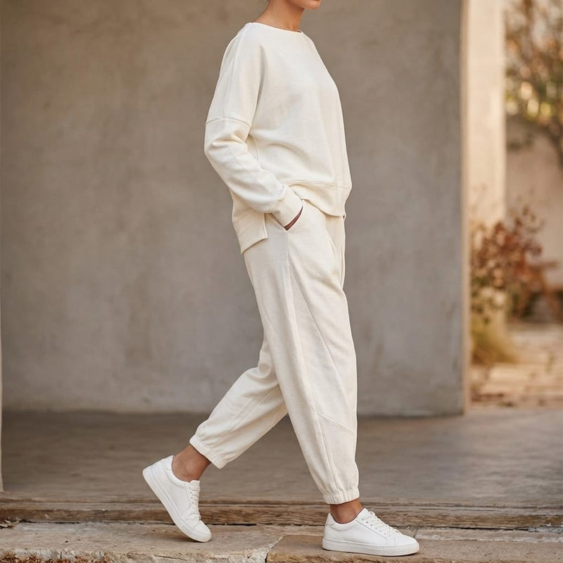 Women's Cotton Two-Piece Lounge Set | Paula