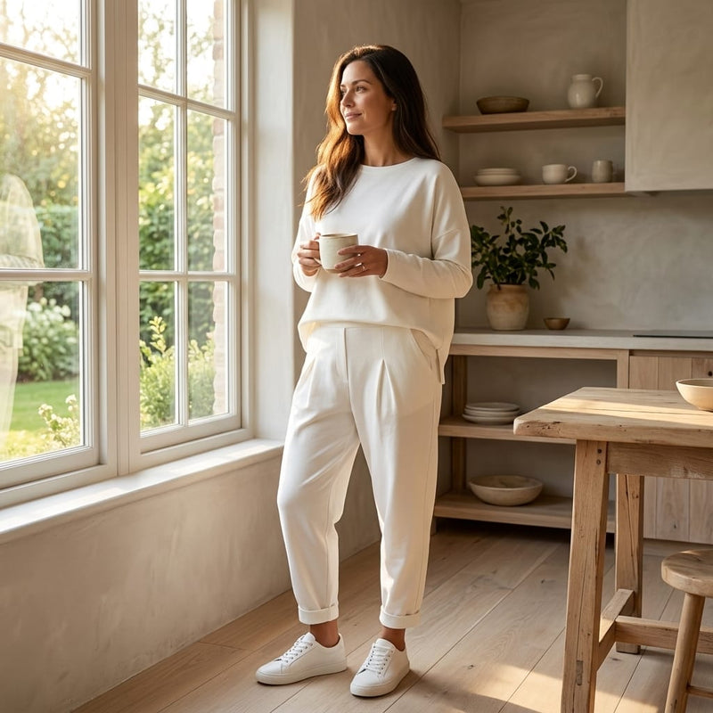 Women's Cotton Two-Piece Lounge Set | Paula