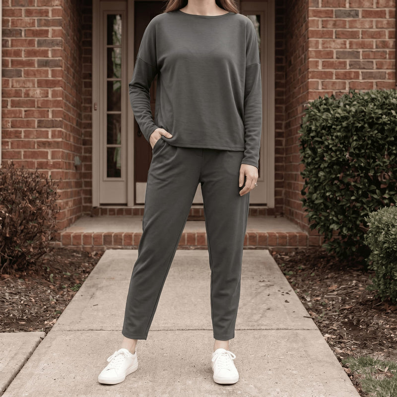 Women's Cotton Two-Piece Lounge Set | Paula