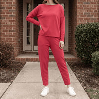 Women's Cotton Two-Piece Lounge Set | Paula