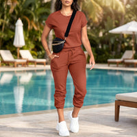 Women's T-Shirt And Jogger Lounge Set | Penny