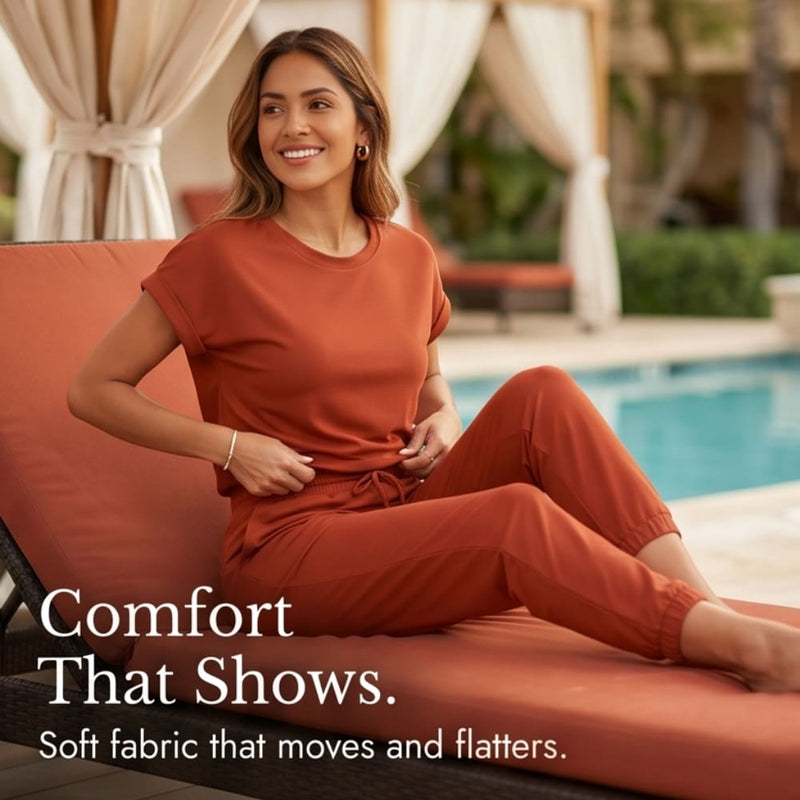 Women's T-Shirt And Jogger Lounge Set | Penny