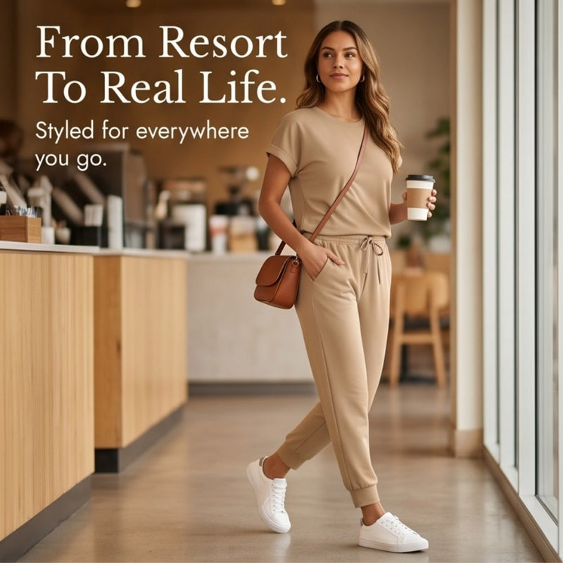 Women's T-Shirt And Jogger Lounge Set | Penny