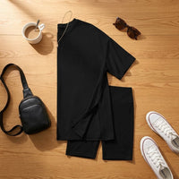 Women's Oversized Tee And Shorts Set | Leanne