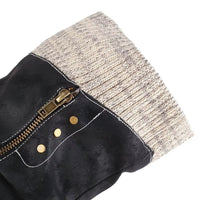 Clarisse Buckle Strap Slouch Shaft Low Block Heel Mid Calf Boots