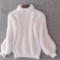 Hermione Brushed Halo Oversized Roll Neck Slouch Knit Jumper