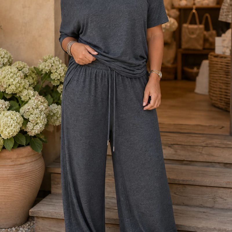 Women's Off-Shoulder Wide Leg Co-ord Set | Lorraine_1