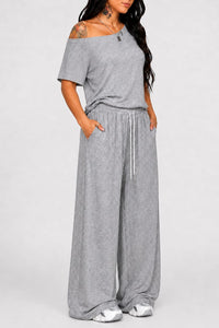 Women's Off-Shoulder Wide Leg Co-ord Set | Lorraine