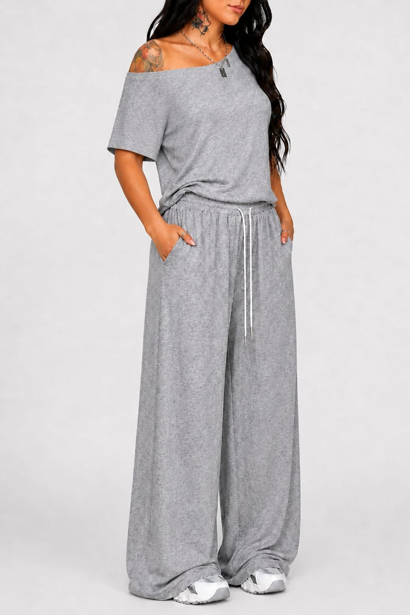 Women's Off-Shoulder Wide Leg Co-ord Set | Lorraine