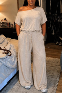 Women's Off-Shoulder Wide Leg Co-ord Set | Lorraine