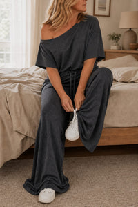 Women's Off-Shoulder Wide Leg Co-ord Set | Lorraine