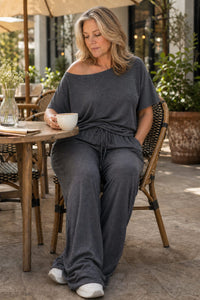 Women's Off-Shoulder Wide Leg Co-ord Set | Lorraine