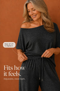 Women's Off-Shoulder Wide Leg Co-ord Set | Lorraine