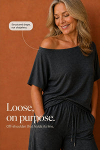 Women's Off-Shoulder Wide Leg Co-ord Set | Lorraine