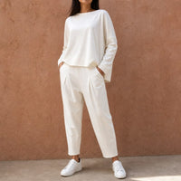 Women's Pleated Trouser Two-Piece Set | Johanna