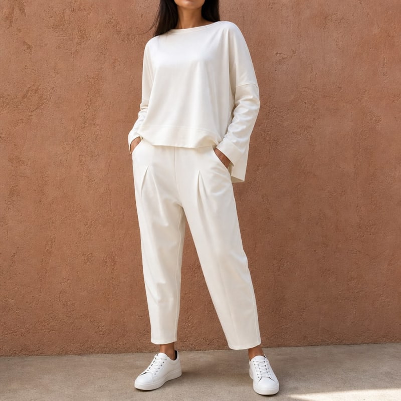 Women's Pleated Trouser Two-Piece Set | Johanna