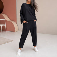 Women's Pleated Trouser Two-Piece Set | Johanna
