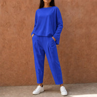 Women's Pleated Trouser Two-Piece Set | Johanna