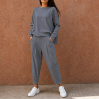 Women's Pleated Trouser Two-Piece Set | Johanna